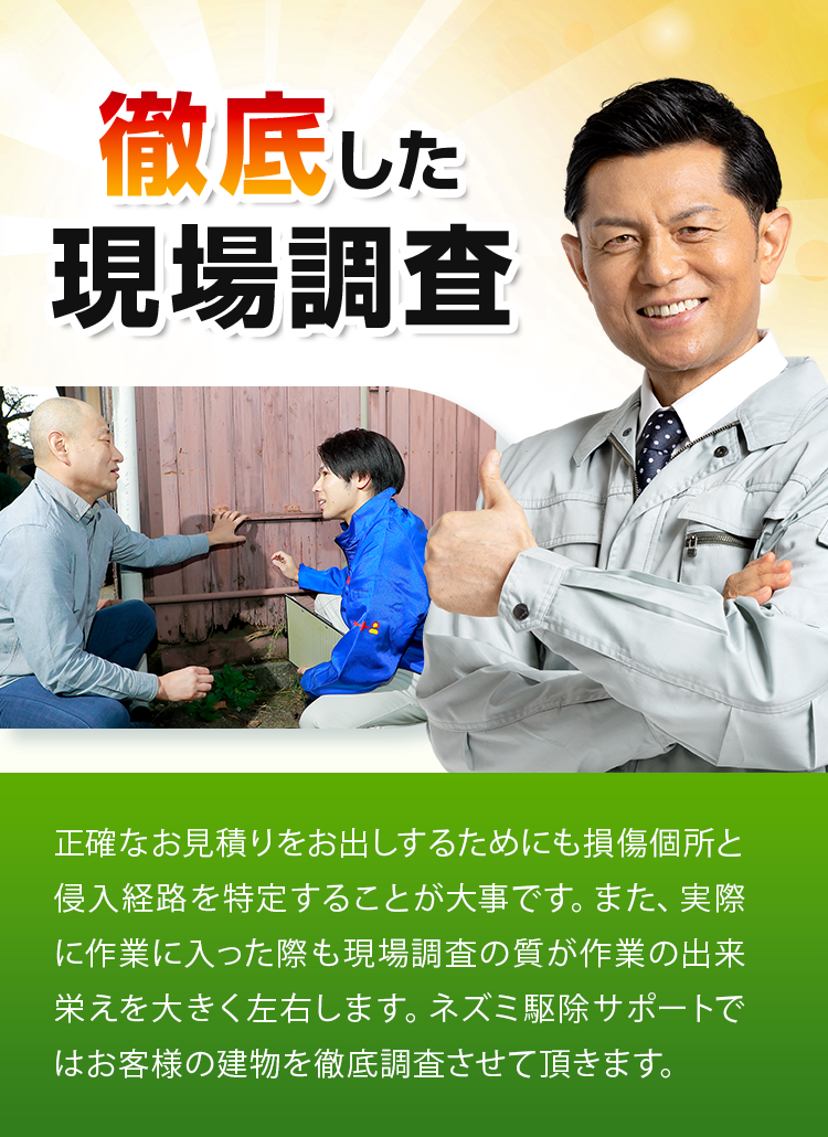 徹底した現地調査